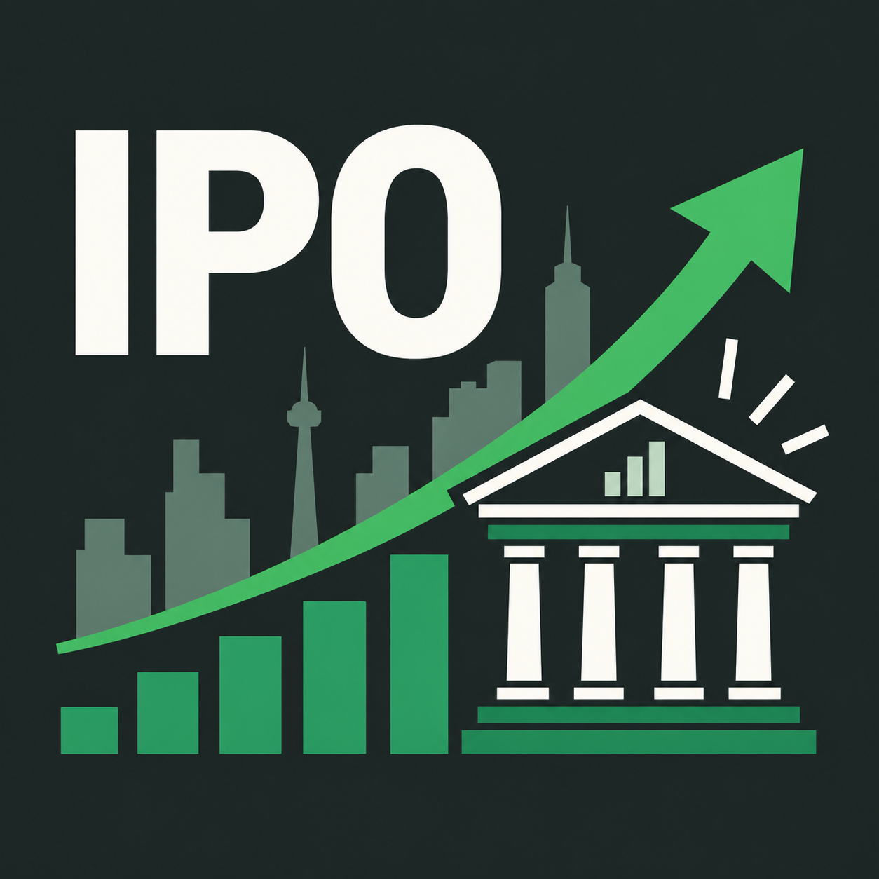 Initial public offering IPO illustration for going public in Canada